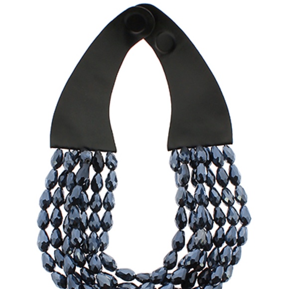 7 Row Glass Beaded Necklace - Picture 4 of 4